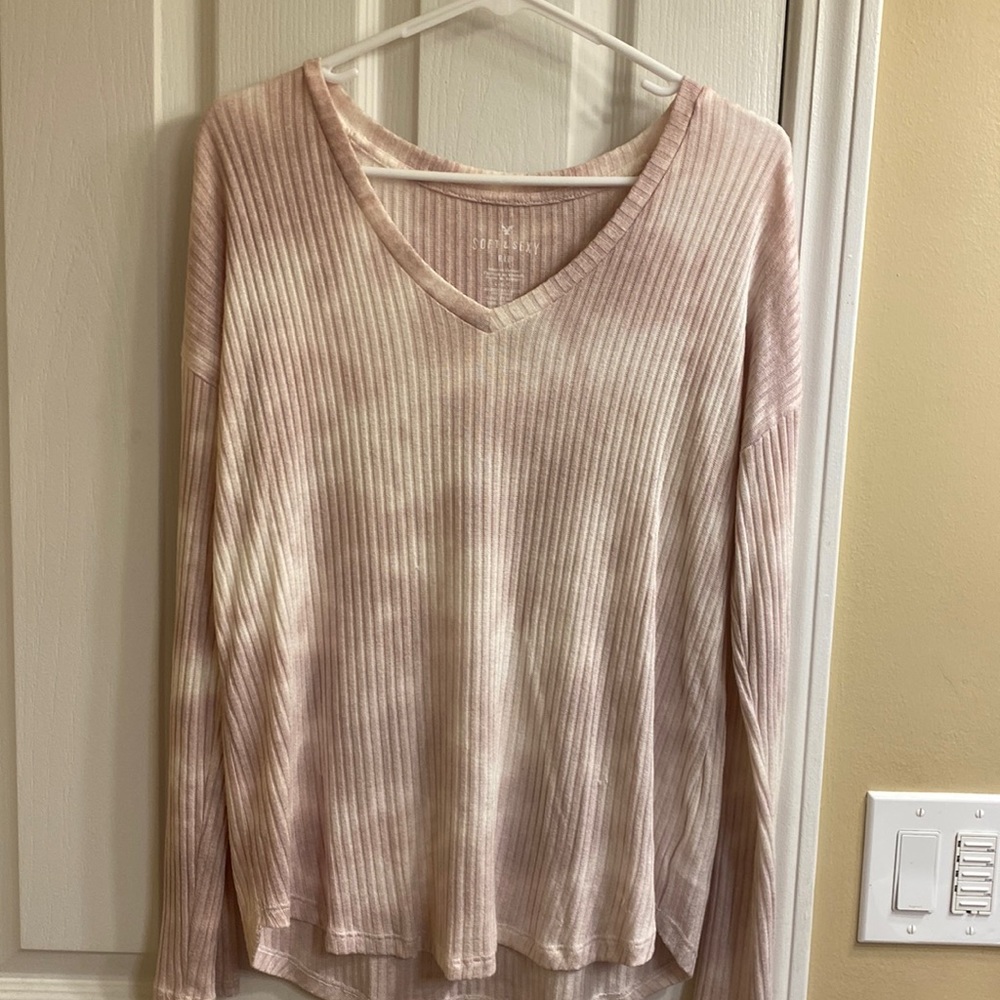 American Eagle tie-dye ribbed shirt, size large